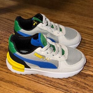 Puma Kids Sneakers - Gray, Blue, Green, Yellow